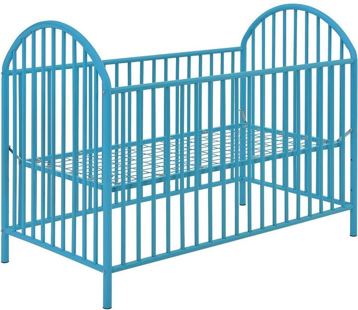 Cosco Metal Crib Peacock Nursery POPSUGAR Family Photo 6