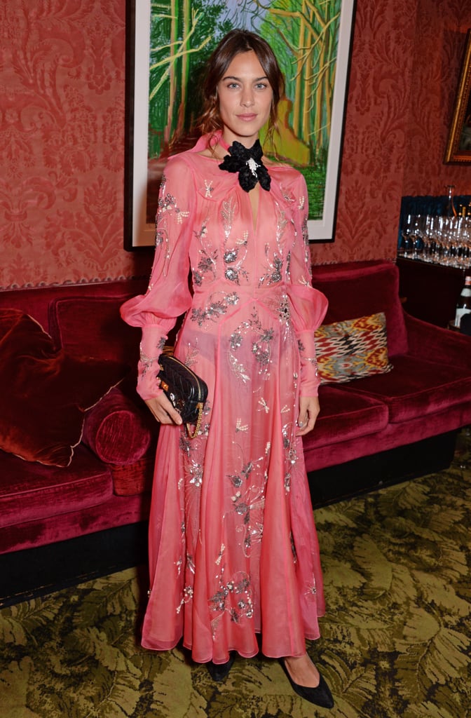 In September, Alexa looked positively glowing in a pink Erdem dress.