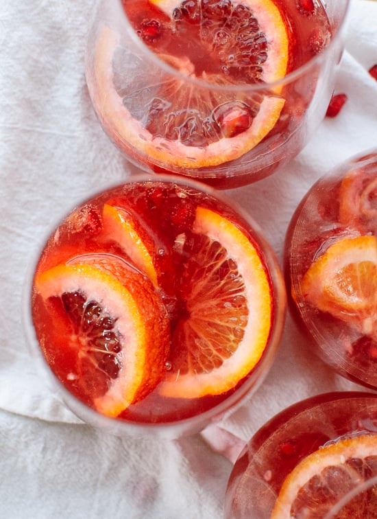 Blood Orange Pomegranate Sparkling Sangria