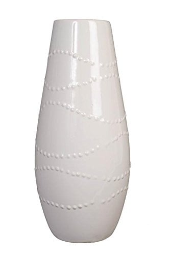 White Textured Ceramic Vase