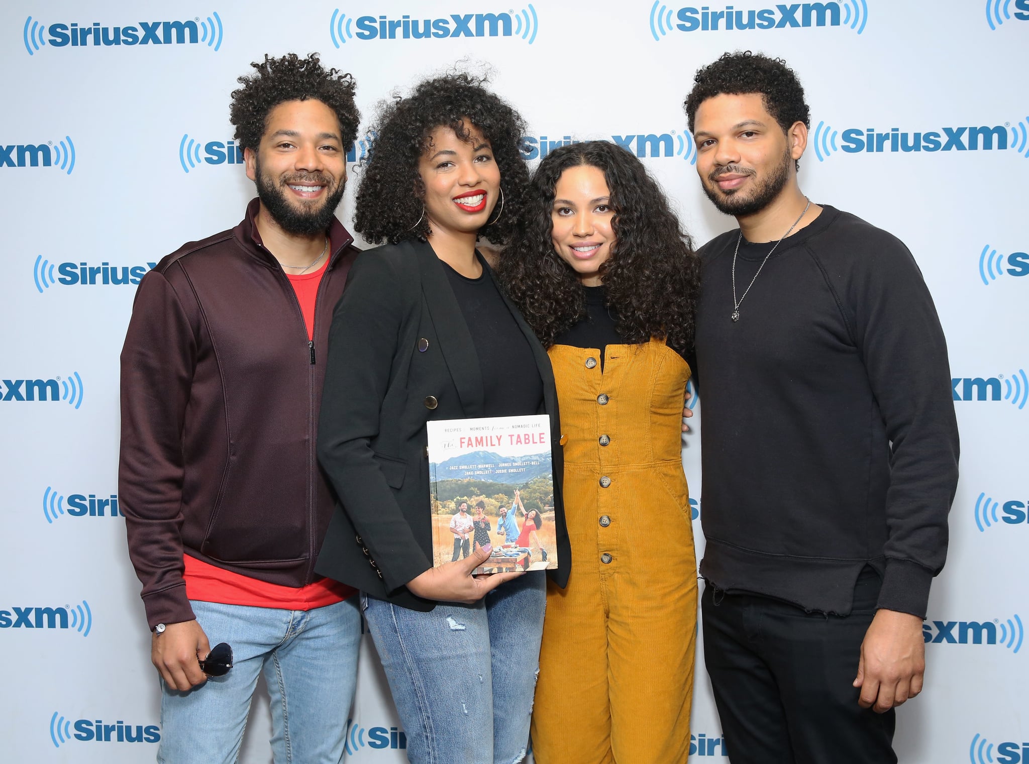 NEW YORK, NY - APRIL 26: Jussie Smollett, Jazz Smollett-Warwell, Jurnee Smollett-Bell and Jake Smollett visit at SiriusXM Studios on April 26, 2018 in New York City. (Photo by Robin Marchant/Getty Images)