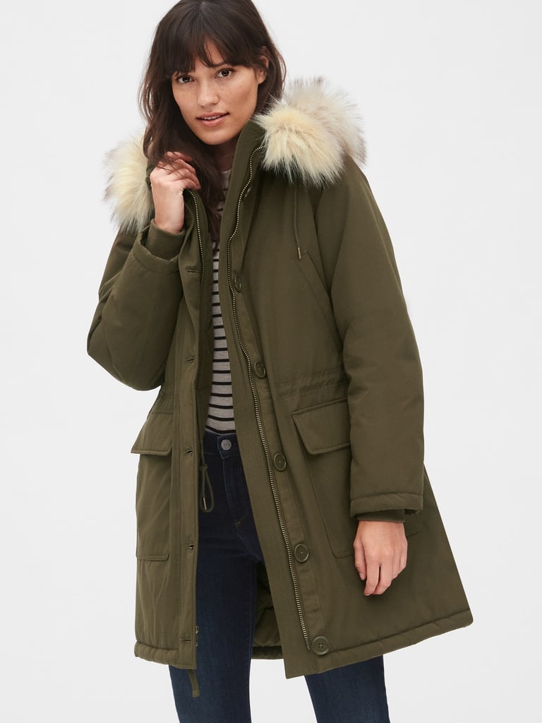 Who doesn't love a classic faux-fur hooded parka? We're especially fond of the army green color that ColdControl Parka Jacket ($198) comes in.
