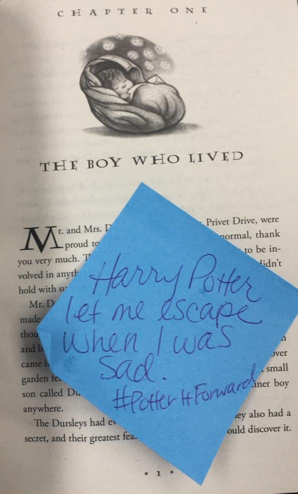 "Harry Potter let me escape when I was sad."