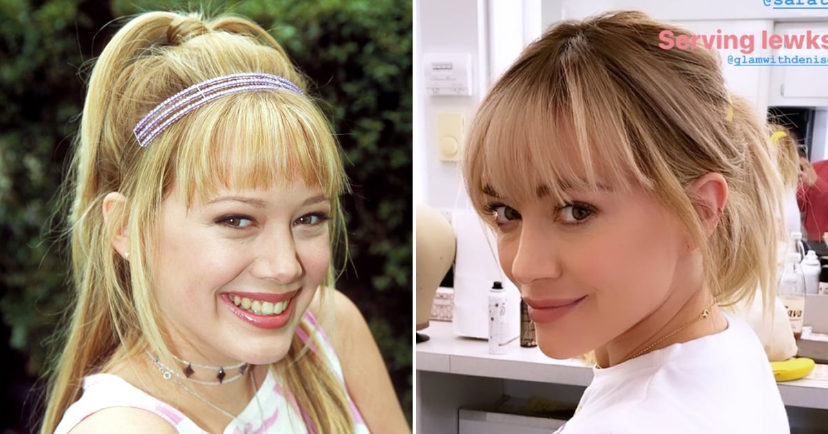 Hilary Duff With Bangs For The Lizzie Mcguire Reboot Popsugar Beauty Uk