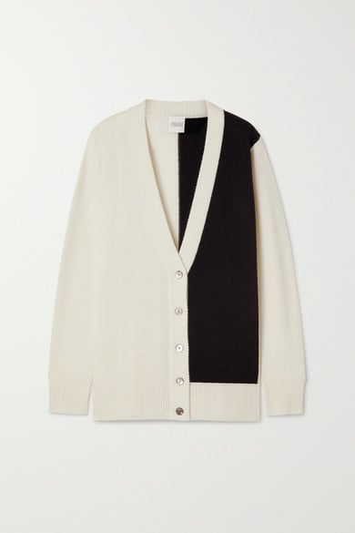 Madeleine Thompson Typhon Two Tone Cashmere Cardigan The