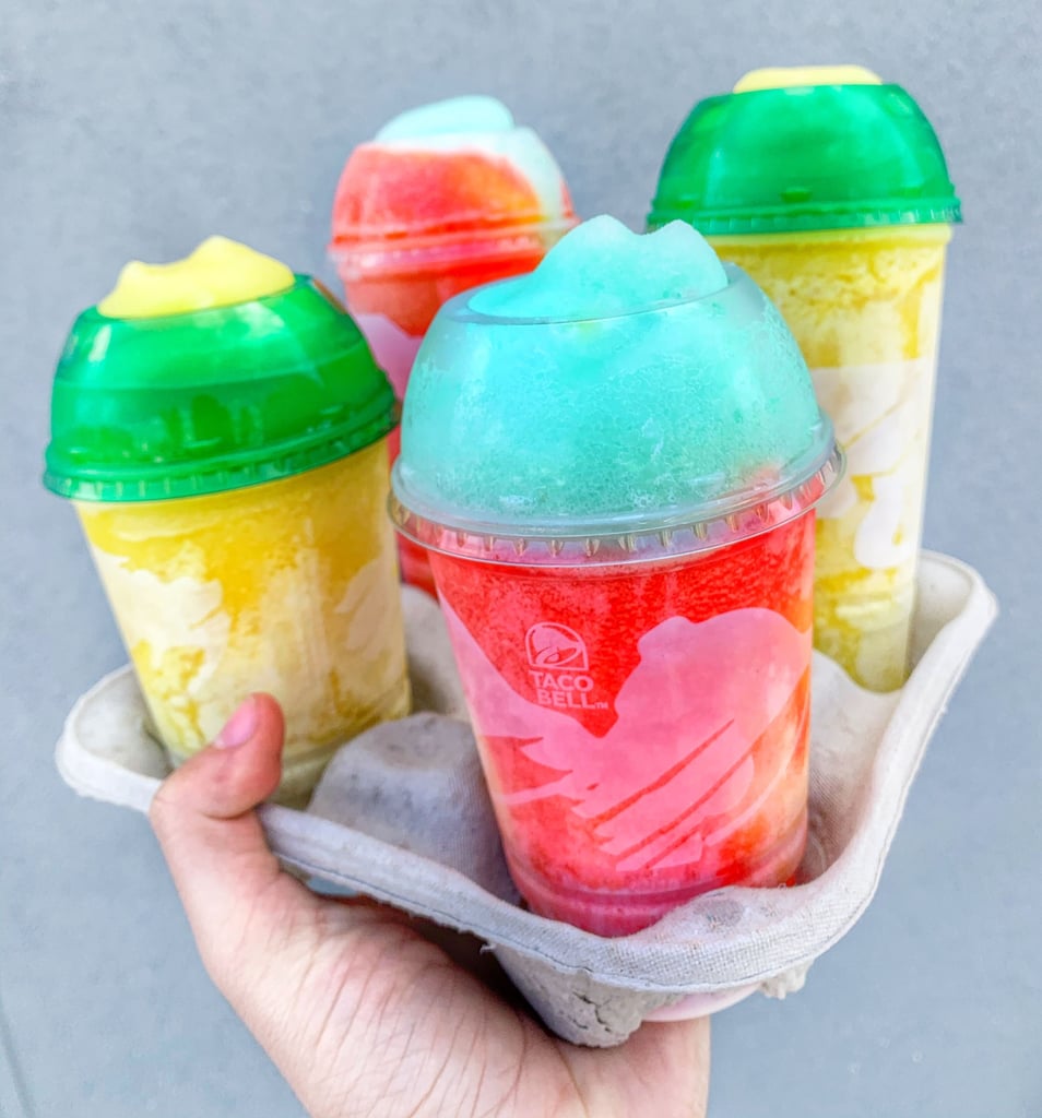 Taco Bells Pineapple Whip Freeze And Tie Dye Freeze Drinks Popsugar Food 