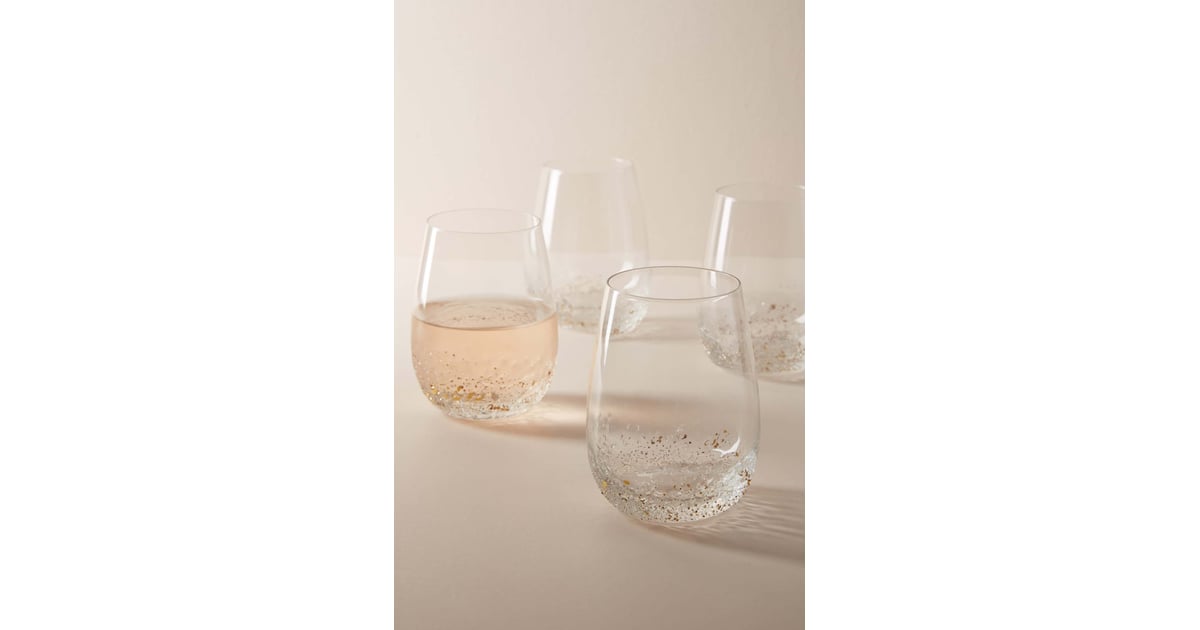 Anthropologie Volcania Set of 4 Stemless Wine Glasses Black Friday