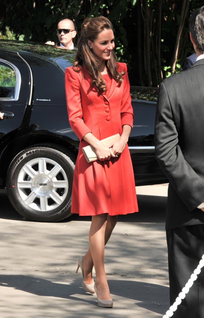 Amal Clooney Wearing Red Dolce & Gabbana Dress
