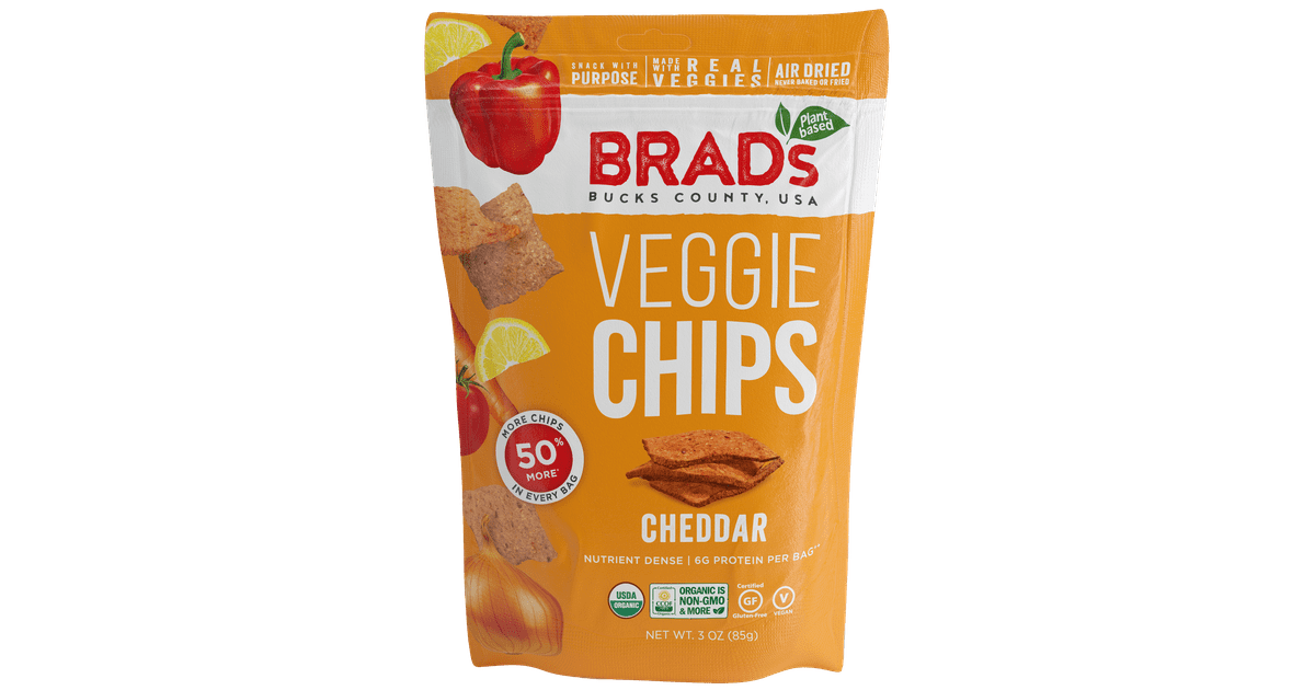 Brad's Cheddar Veggie Chips Cheddar Healthy Chip Alternatives