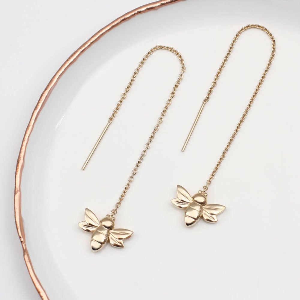 Hurleyburley Pull-Through Bee Earrings