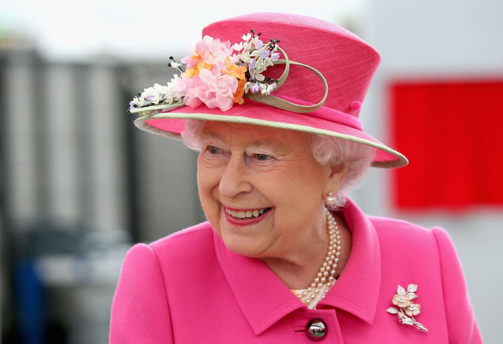 Queen Elizabeth Pink Coat April 2016