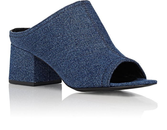 3.1 Phillip Lim Denim "Cube" Mules ($425)