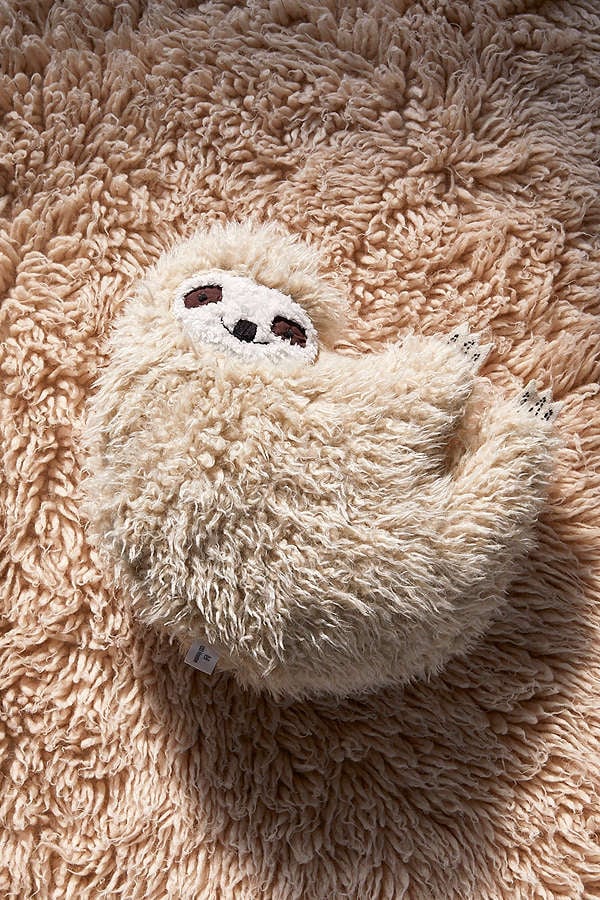 Urban Outfitters Furry Sloth Pillow