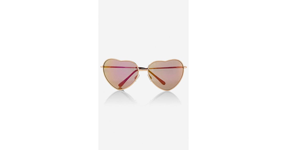 Express Metal Heart Sunglasses Sunglasses Under 50 POPSUGAR Fashion Photo 27
