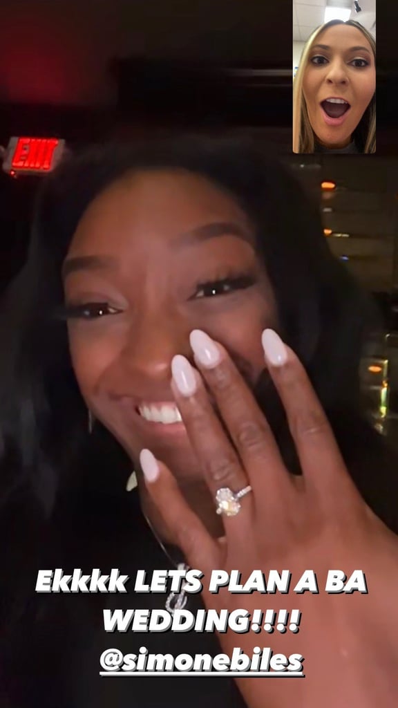 Simone Biles's Milk-Bath Engagement Manicure Is Classic