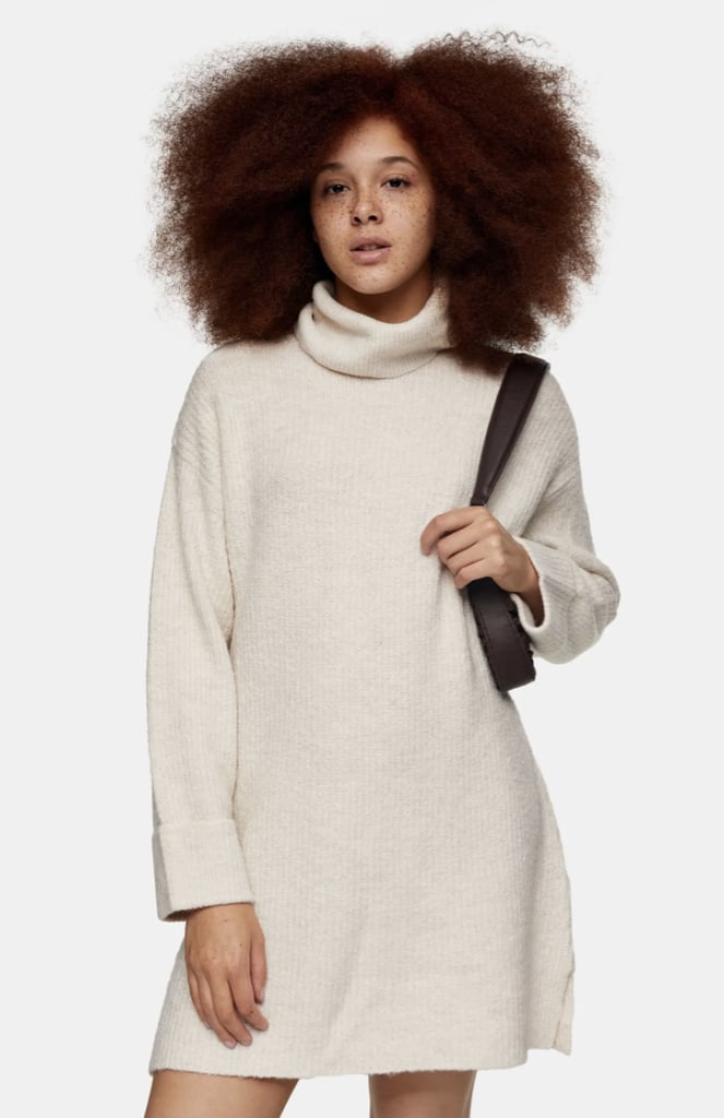 Topshop Funnel Neck Sweater Dress