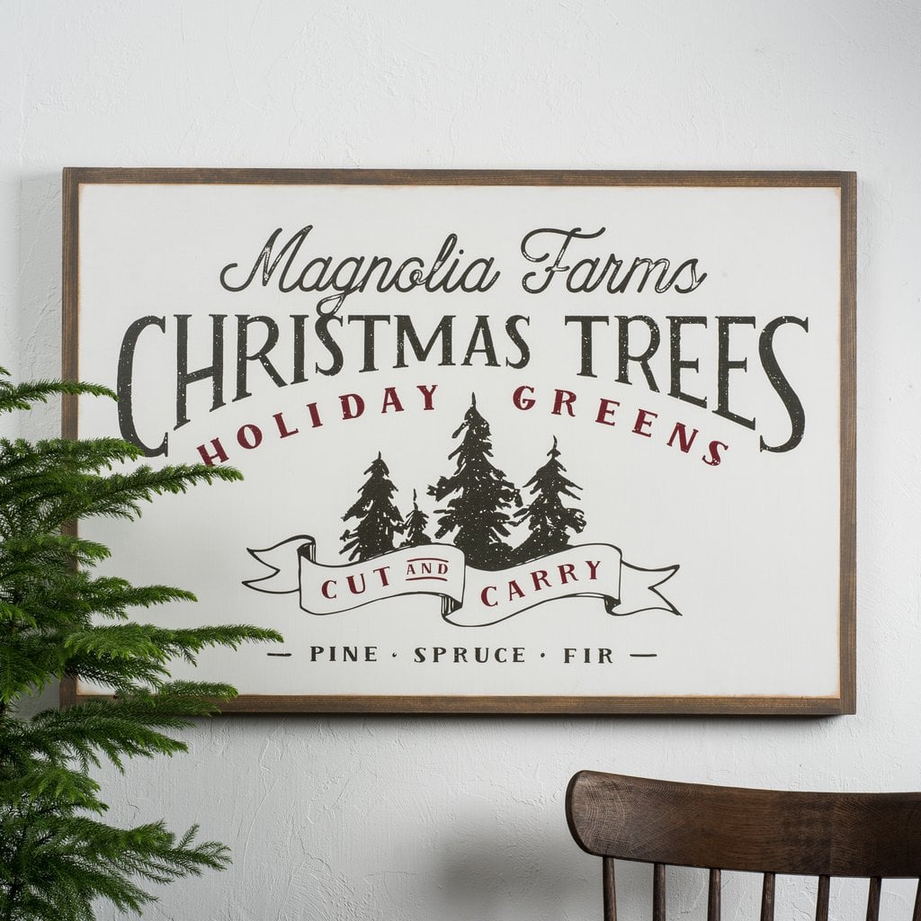 Magnolia Farms Christmas Trees Sign (150) Magnolia Market Holiday