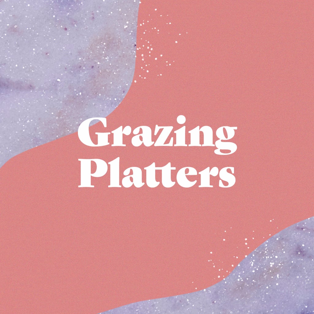 Forget individually plated dishes: in 2020, it's all about grazing platters. And no, we're not just talking about cheese and charcuterie boards, though grazing platters share the same abundant aesthetic. 
From weddings to tailgates to birthdays, you're likely to see more grazing platters as the focal moment of the table. Think several types of candy artfully arranged by color for a sweet after-dinner treat, or a long slate spilling over with different flavors of bagels and all the schmears you can dream of at a brunch. The sky's the limit, as long as it can feed a crowd and looks Instagrammable!