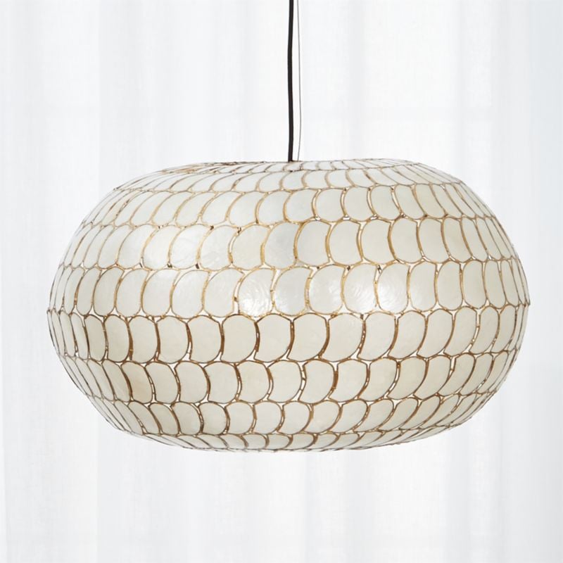 Bonnie: Luna Capiz Pendant Light