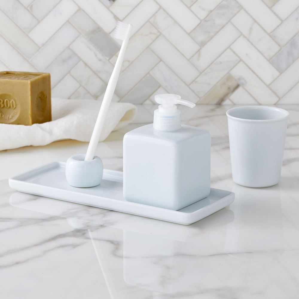 Muji White Porcelain Bath Accessories