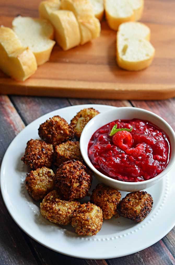 Nut-Crusted Fried Brie Bites