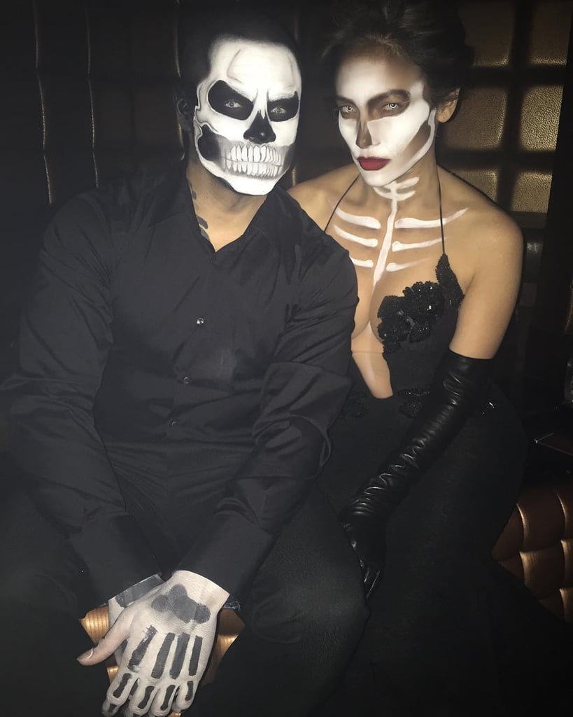 Jennifer Lopez and Caspar Smart as Skeletons