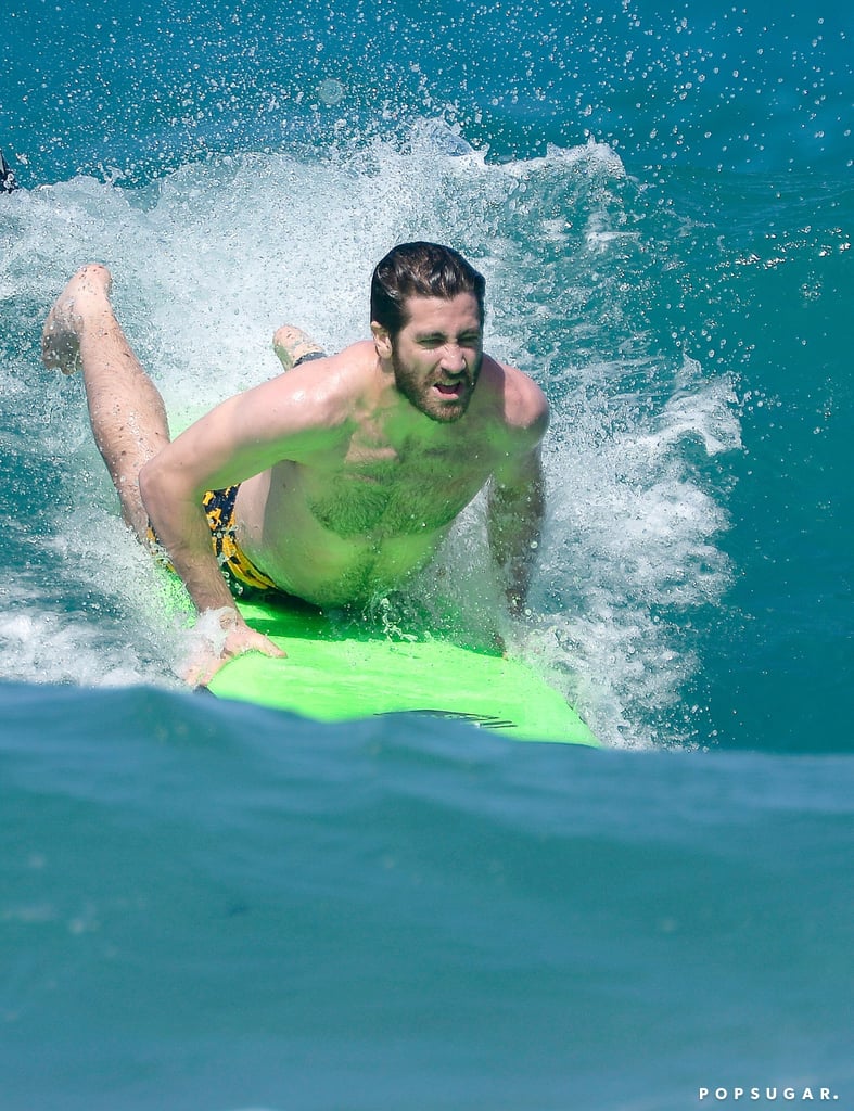 Jake Gyllenhaal Surfing in St. Barts December 2016