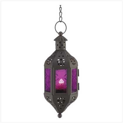 Purple Moroccan Candle Lantern