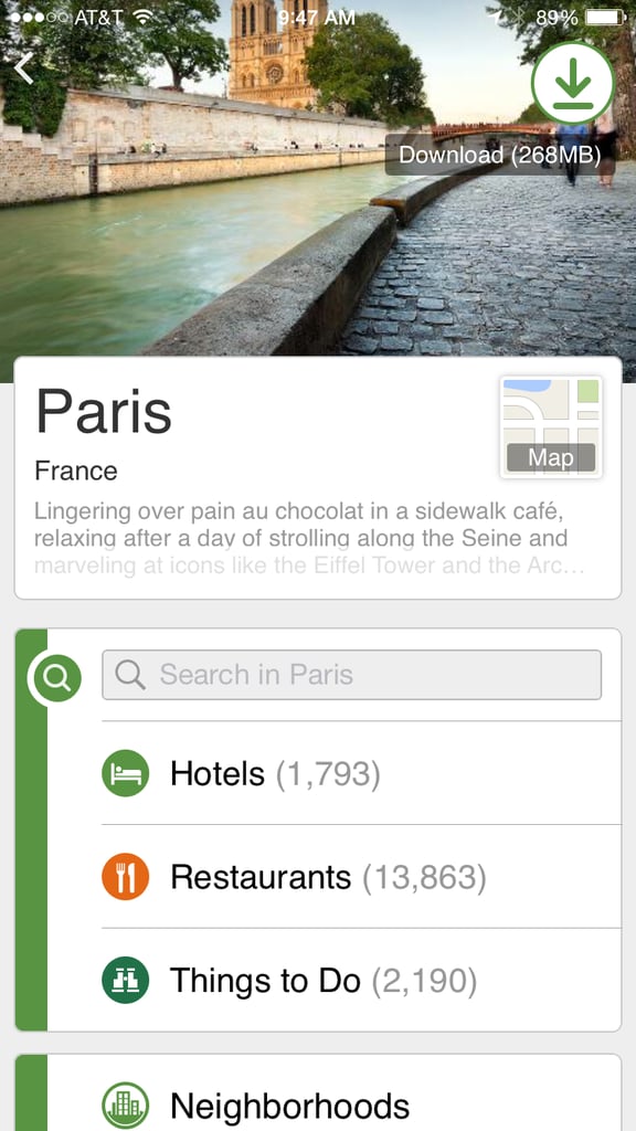 Buh-bye to carrying heavy guidebooks around on vacation.