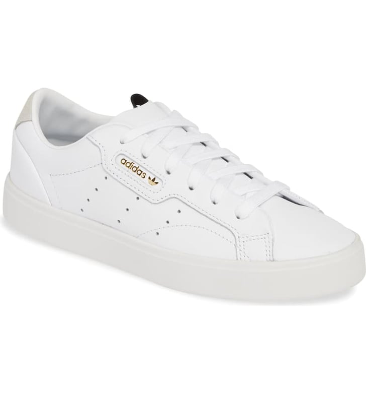 Sleek leather sneaker clearance