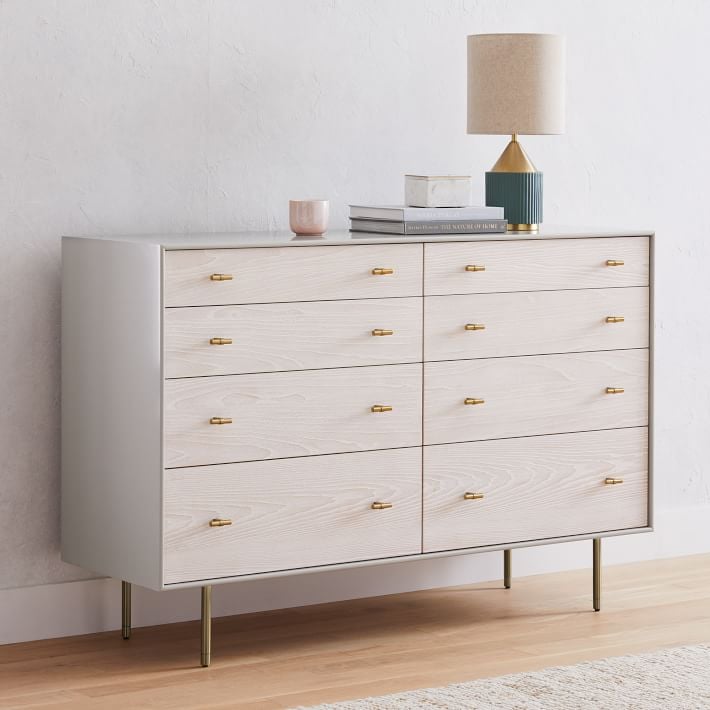 West Elm Modernist Wood Lacquer 8-Drawer Dresser