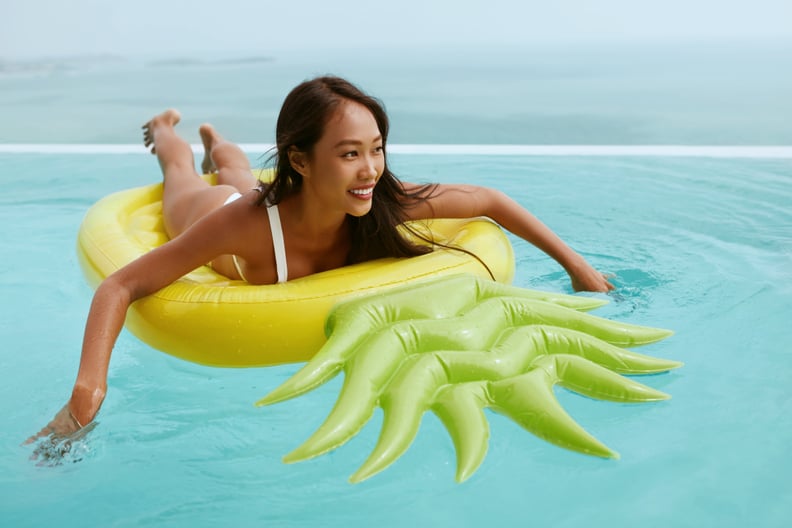 An Over-the-Top Pool Float