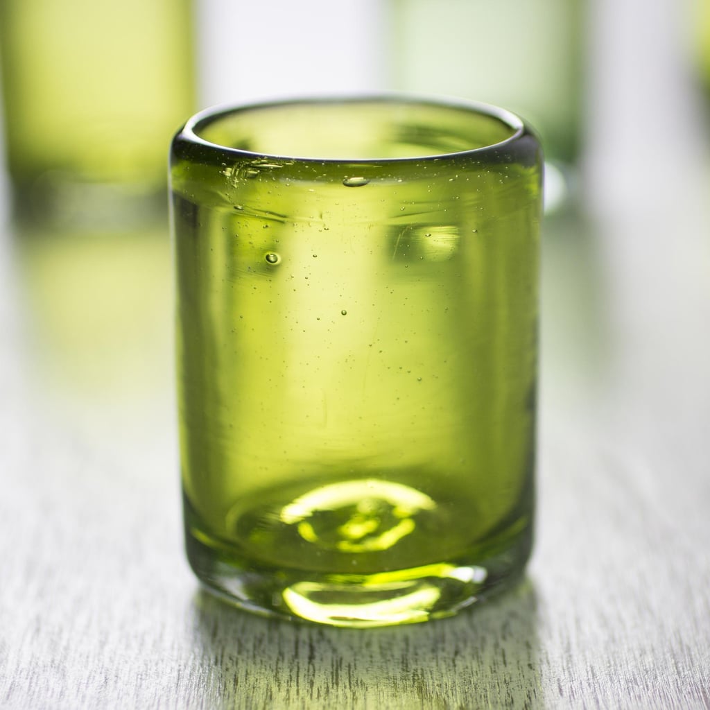Handblown Recycled Glass Tequila Shots