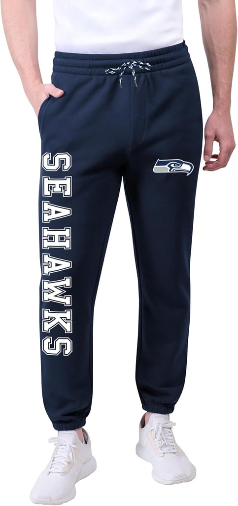 Ultra Game NFL Official Jogger Sweatpants ($40)
I don't know about you, but after all the dips, wings, chips, and snacks that come with Super Bowl Sunday, I'm about ready to keel over by Monday. It's basically a full day of eating, not just watching the game, so if you're on the same page, I highly suggest the sweatpant route, and these Seahawk pants just happen to be very chic, too.