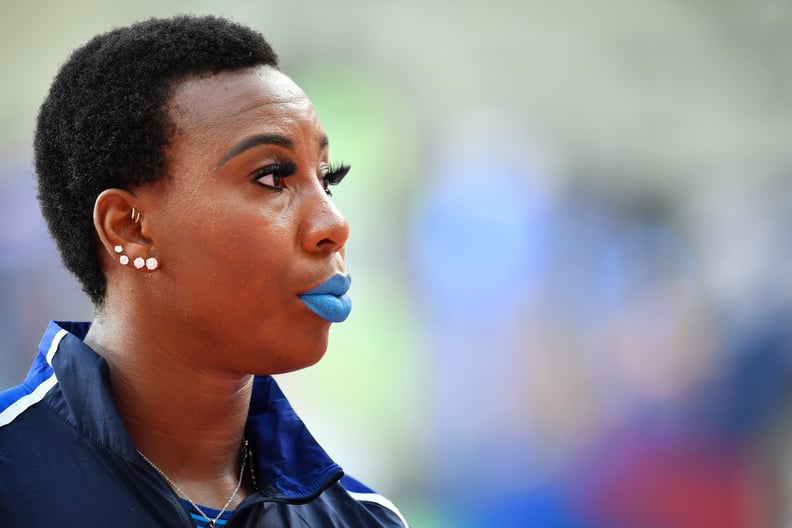 USA's Gwen Berry prepartes to compete in the Women's Hammer Throw heats at the 2019 IAAF World Athletics Championships at the Khalifa International stadium in Doha on September 27, 2019. (Photo by ANDREJ ISAKOVIC / AFP)        (Photo credit should read AN