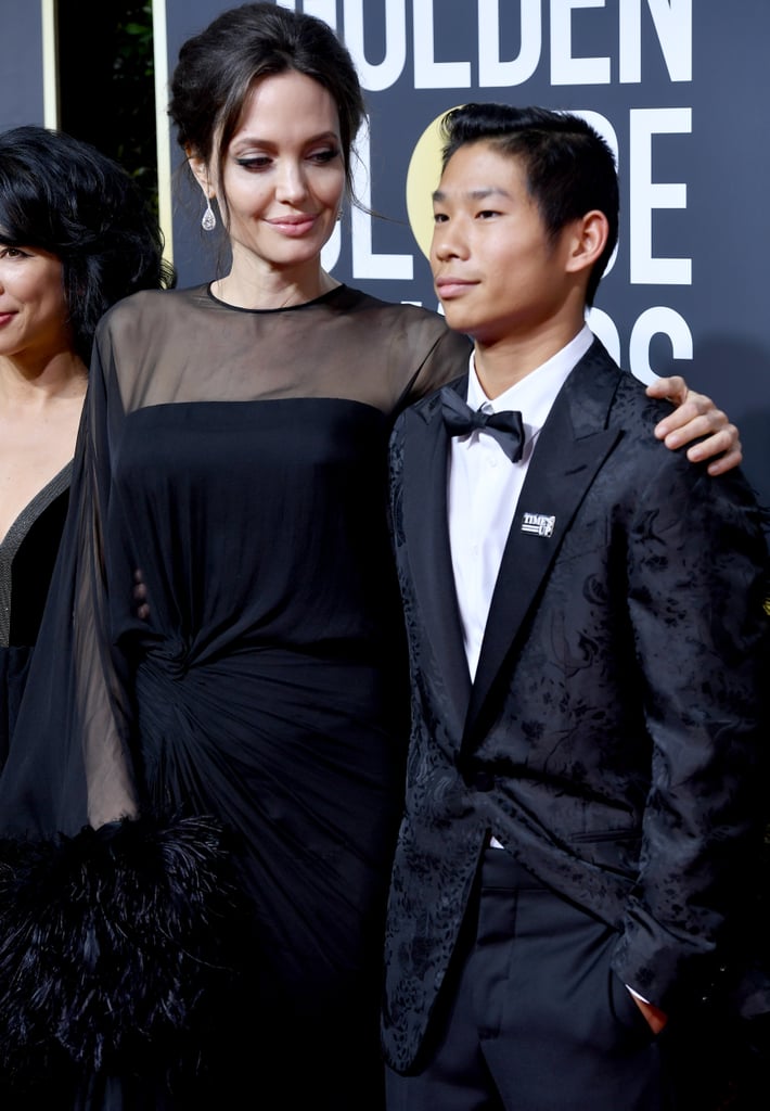 Angelina Jolie and Son Pax at the 2018 Golden Globes