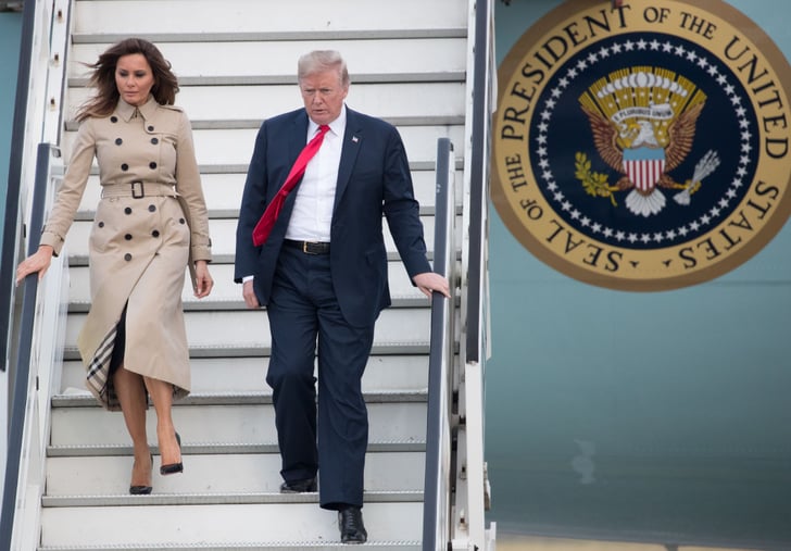 Melania Trump Burberry Trench Coat in Brussels July 2018