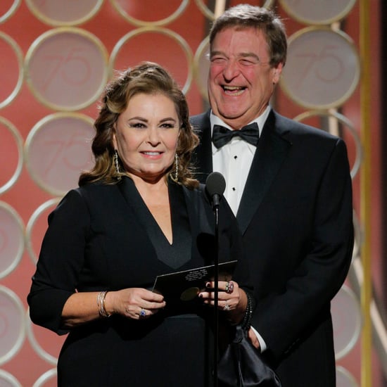 John Goodman and Roseanne Barr at 2018 Golden Globes