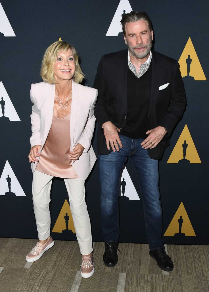 John Travolta Olivia Newton John at Grease Event August ...