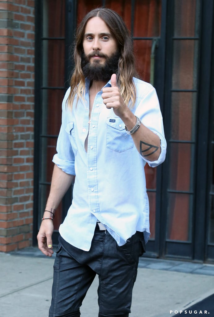 Jared Leto gave us a solid thumbs-up when he stepped out in NYC on Thursday.