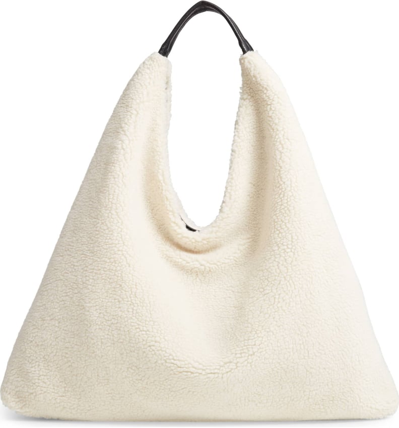 BP Faux Shearling Triangle Tote