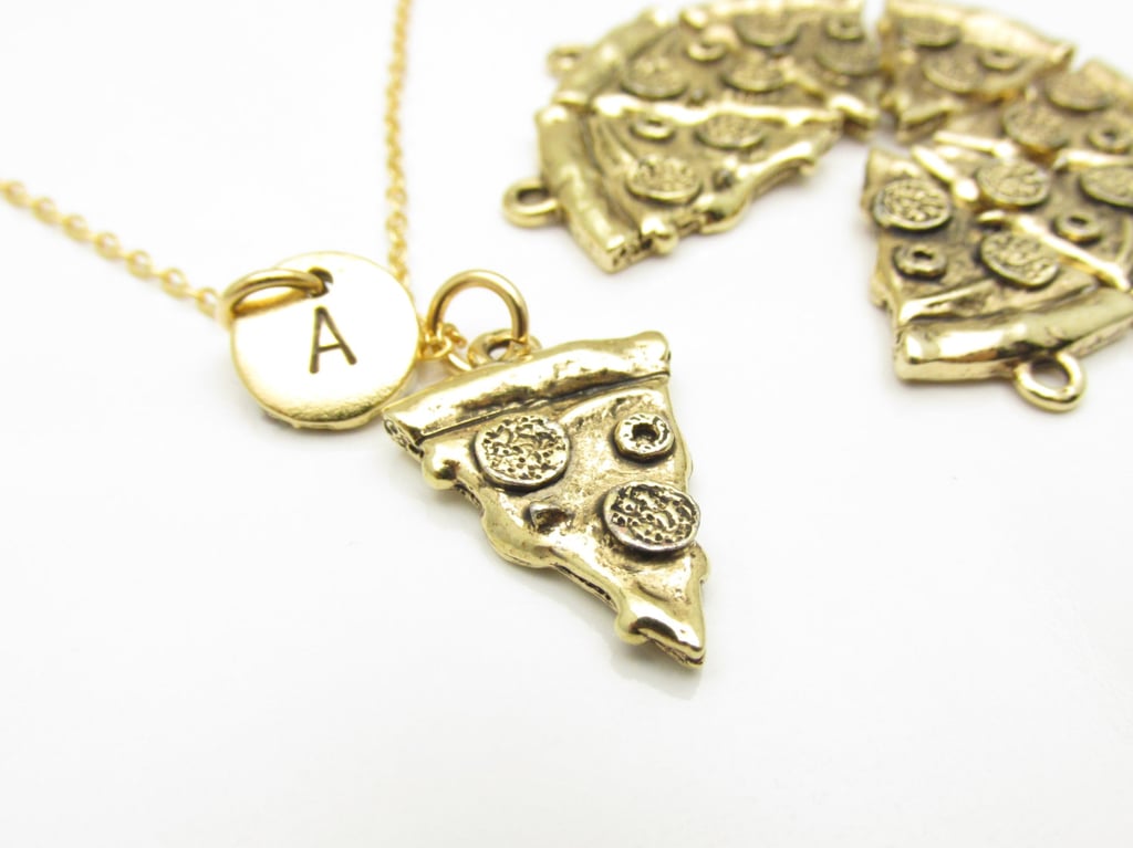 Pizza Initial Necklace