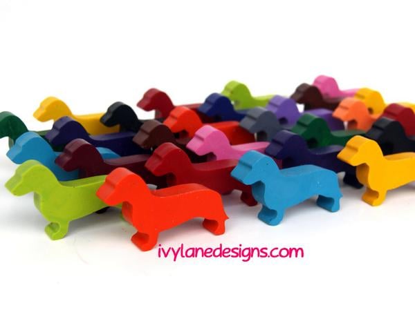 Colorful Dachshund Crayons