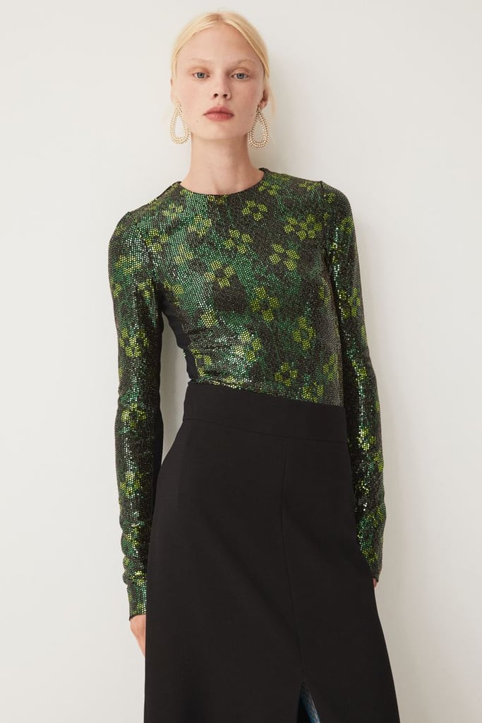 Sequined-Stud Top