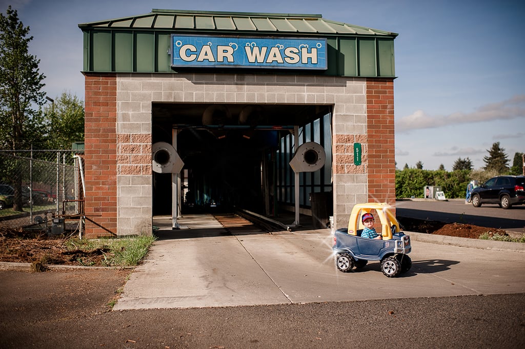 Little Boy's Adventures With Toy Car