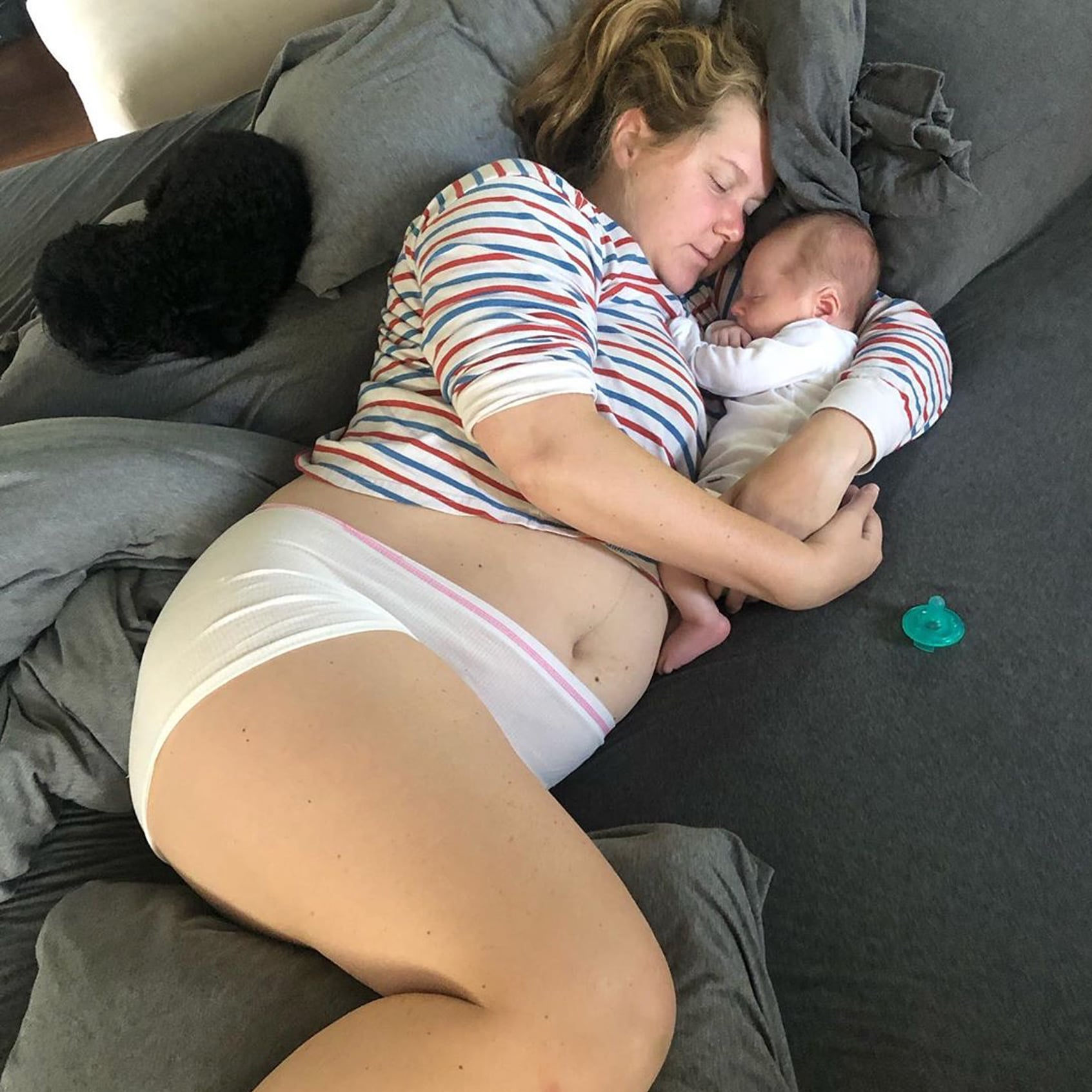 Amy Schumer's Instagram Photo of Mesh Maternity Underwear