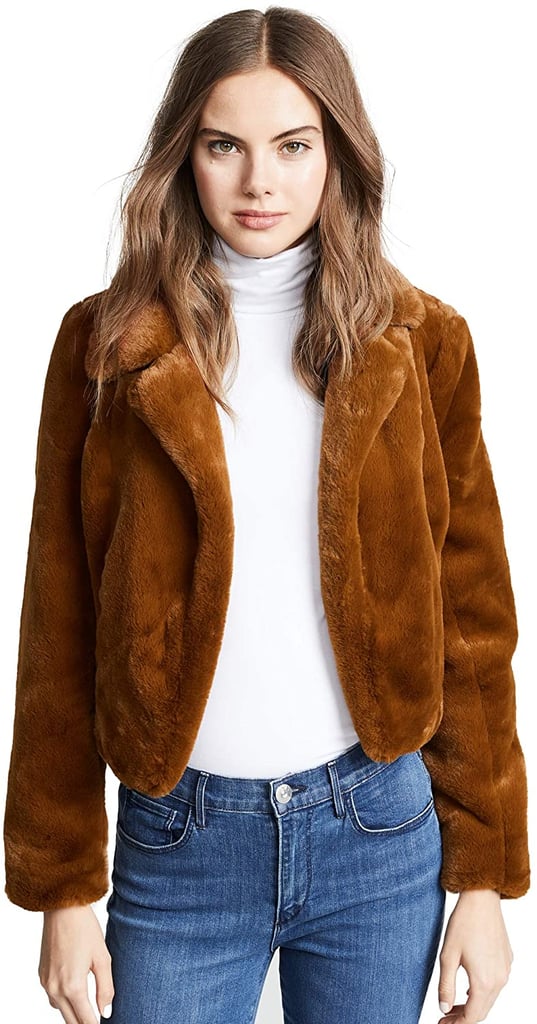 BlankNYC Cropped Faux Fur Jacket