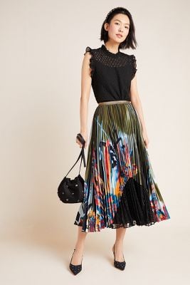 Lisabetta Pleated Maxi Skirt