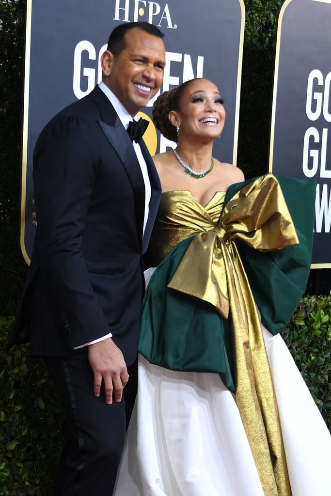 Alex Rodriguez and Jennifer Lopez at the 2020 Golden Globes