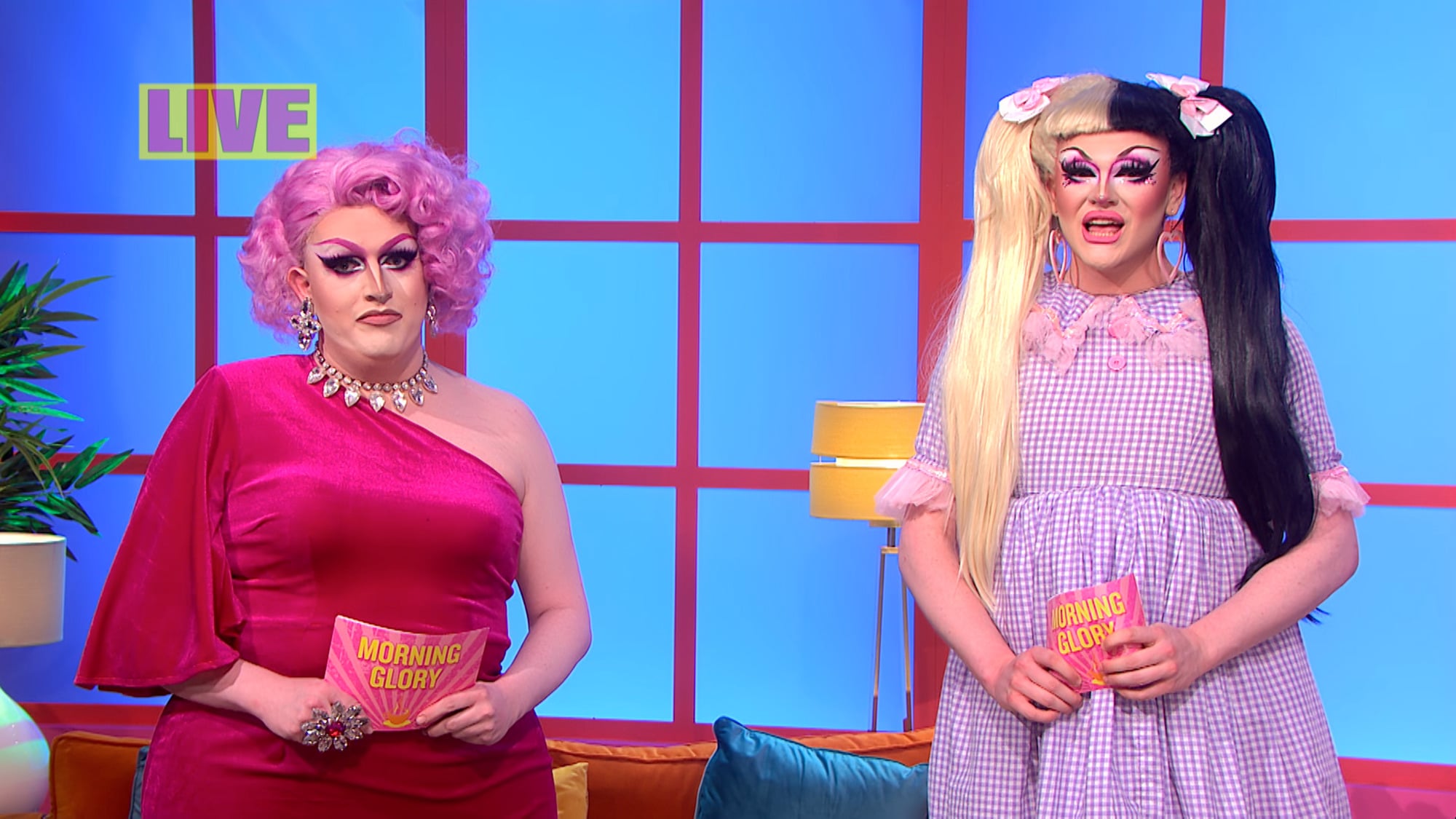 Programme Name: RuPaul's Drag Race UK series 2 - TX: n/a - Episode: RuPaul's Drag Race UK series 2 episode 4 (No. 4) - Picture Shows:  Lawrence Chaney, Ellie Diamond - (C) World of Wonder - Photographer: World of Wonder